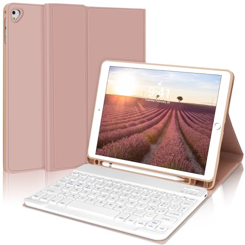 SENGBIRCH Schutzhülle für iPad 6, mit Tastatur, Azalea Rosa von SENGBIRCH