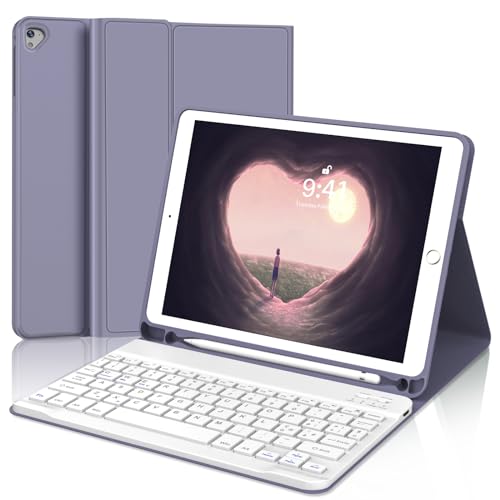 SENGBIRCH Schutzhülle für iPad 6 Generation mit Tastatur, Tastaturhülle für iPad 6. Generation, 5. Generation & iPad Pro 9.7 & iPad Air 2/1, Slim Cover + Italienische Tablet Tastatur abnehmbar, von SENGBIRCH