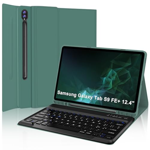 SENGBIRCH Schutzhülle mit Tastatur für Samsung Galaxy Tab S10Plus 12,4 Zoll / S9FE+ 12,4 Zoll / S9Plus 12,4 Zoll, Bluetooth-Tastatur, italienisches Layout, abnehmbar, magnetisch, für Samsung Tablet SENGBIRCH Schutzhülle mit Tastatur für Samsung Galaxy Tab S10Plus 12,4 Zoll / S9FE+ 12,4 Zoll / S9Plus 12,4 Zoll, Bluetooth-Tastatur, italienisches Layout, abnehmbar, magnetisch, für Samsung Tablet von SENGBIRCH