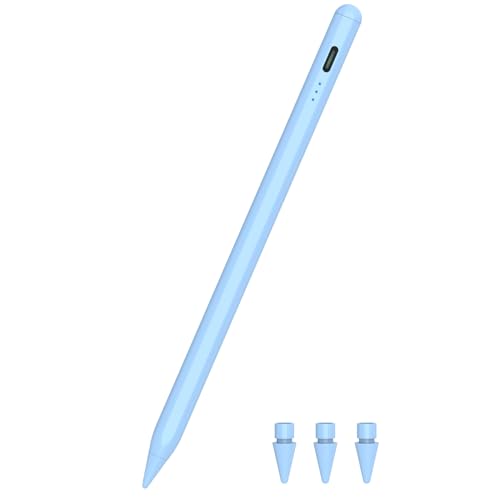 Pencil 2. Generation für iPad 2018-2023, 10 Mins Schnellladung Stylus Stift für iPad 9. & 10. Generation Hochpräzise, Neigung& Palm Rejection Stift für iPad/Pro/iPad Air/Mini (blau) von SENKUTA