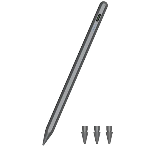 Pencil 2. Generation für iPad 2018-2023, 10 Mins Schnellladung Stylus Stift für iPad 9. & 10. Generation Hochpräzise, Neigung& Palm Rejection Stift für iPad/Pro/iPad Air/Mini (Gray) von SENKUTA