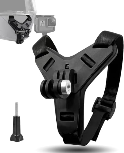 SENLINLIN Motorcycle Helmet Holder, Chin Mount, Motorradhelm-Kinnriemenhalterung, Motorcycle Helmet Chin Rest, Motorcycle Helmet Mount with GO Por Hero 13/12/11/10/9/8/7/6/5 (Black) von SENLINLIN