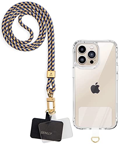 SENLLY Universal Handykette, 1× Hals Schlüsselbänd, 2× Handy Lanyard Pad, Umhängeband Kompatibel mit Alle Smartphone (Handyhülle Nicht Enthalten) von SENLLY