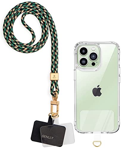 SENLLY Universal Handykette, 1× Hals Schlüsselbänd, 2× Handy Lanyard Pad, Umhängeband Kompatibel mit Alle Smartphone (Handyhülle Nicht Enthalten) von SENLLY