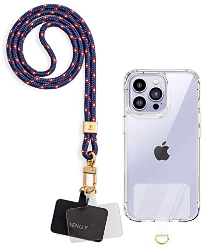 SENLLY Universal Handykette, 1× Hals Schlüsselbänd, 2× Handy Lanyard Pad, Umhängeband Kompatibel mit Alle Smartphone (Handyhülle Nicht Enthalten) von SENLLY