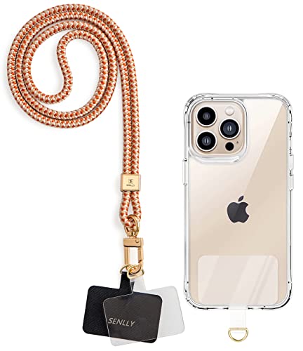 SENLLY Universal Handykette, 1× Hals Schlüsselbänd, 2× Handy Lanyard Pad, Umhängeband Kompatibel mit Alle Smartphone (Handyhülle Nicht Enthalten) von SENLLY