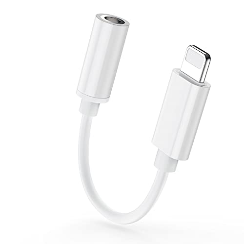 [Apple MFi zertifiziert] iPhone 3.5 mm Kopfhörer-Adapter, Aux-Audio-Dongle Konverter für iPhone 14/13/12/11/11 Pro/XR/X/XS/8/8Plus/7/7Plus, unterstützt alle iOS von SENNIPS
