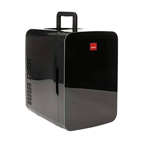 SENSIOHOME 2-in-1 10L Mini Kühlschrank, mit Kühl- und Heizen funktion, 12 Volt und 230 Volt, Autos, Schlafzimmer, Büros, Zelten, Kosmetik, AC DC (Schwarz) von SENSIOHOME