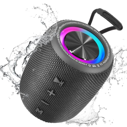 SENXINGYAN 20W Bluetooth Lautsprecher – Tragbare Musikbox mit 360° Stereo-Sound, LED-Lichtshow, IPX6 Wasserdicht, 16 Stunden Spielzeit, FM Radio/AUX/TF Unterstützung von SENXINGYAN