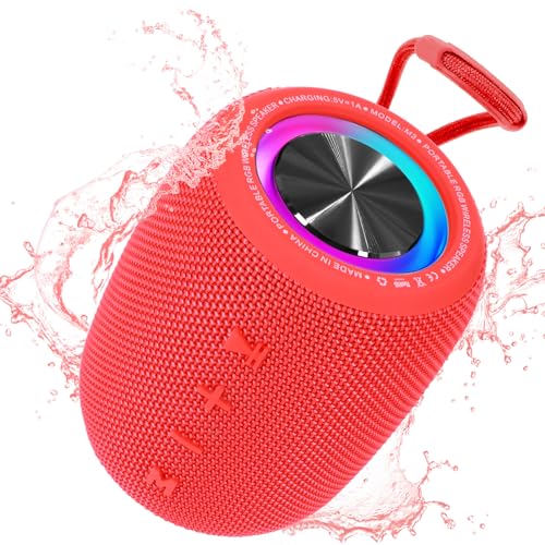 SENXINGYAN 20W Bluetooth Lautsprecher – Tragbare Musikbox mit 360° Stereo-Sound, LED-Lichtshow, IPX6 Wasserdicht, 16 Stunden Spielzeit, FM Radio/AUX/TF Unterstützung von SENXINGYAN
