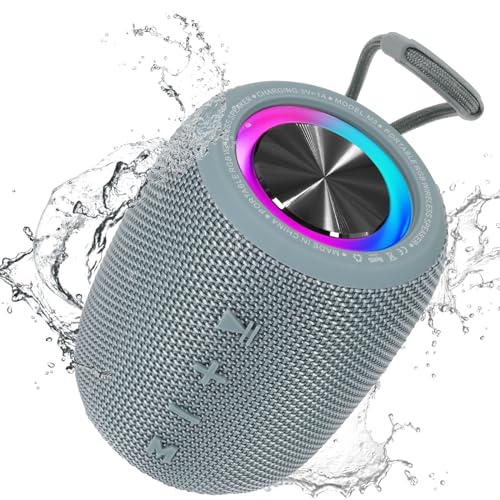 SENXINGYAN 20W Bluetooth Lautsprecher – Tragbare Musikbox mit 360° Stereo-Sound, LED-Lichtshow, IPX6 Wasserdicht, 16 Stunden Spielzeit, FM Radio/AUX/TF Unterstützung von SENXINGYAN