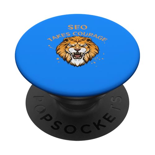 SEO Design, SEO braucht Mut, Löwe PopSockets Klebender PopGrip SEO Design, SEO braucht Mut, Löwe PopSockets Klebender PopGrip von SEO Stuff