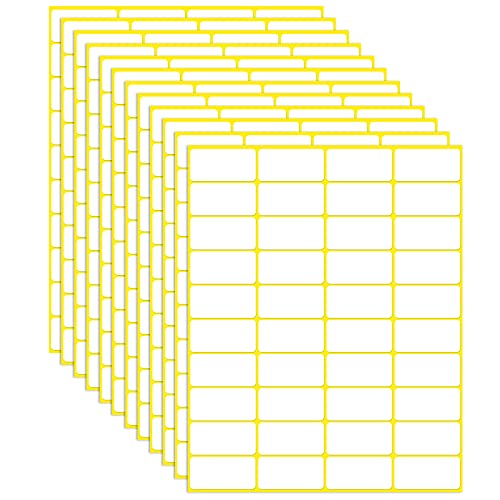 1200 Stück 38x19mm Matt Weiße Selbstklebenden Etiketten kleine Klebeetiketten Namensetiketten für Aktenordner Umschläge von SEPGLITTER