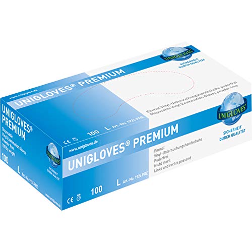 Unigloves Premium 1924 Vinyl Handschuhe, Gr. L, 100 Stück, puderfrei unsteril Unigloves Premium 1924 Vinyl Handschuhe, Gr. L, 100 Stück, puderfrei unsteril von SERIMED GmbH & Co.KG