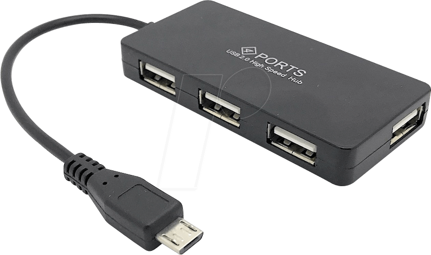 SERT 125150 - USB 2.0 4-port Micro USB OTG Hub schwarz SERT 125150 - USB 2.0 4-port Micro USB OTG Hub schwarz von SERTRONICS