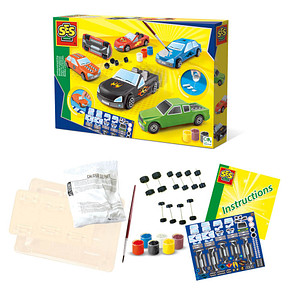 SES Creative® Gipsgießen-Set Autos mehrfarbig von SES Creative®