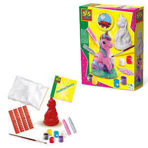 SES Creative® Gipsgießen-Set Glitzer Einhorn mehrfarbig von SES Creative®