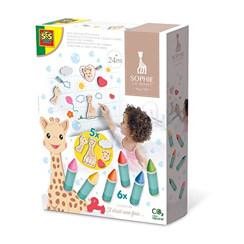 SES Creative | Sophie die Giraffe Baby Badestifte | 6 abwaschbare Badekreiden + 5 Schaumstofffiguren | Kreatives Badespiel | Fleckenfreies Zeichnen in der Badewanne | Ab 2 Jahren SES Creative | Sophie die Giraffe Baby Badestifte | 6 abwaschbare Badekreiden + 5 Schaumstofffiguren | Kreatives Badespiel | Fleckenfreies Zeichnen in der Badewanne | Ab 2 Jahren von SES Creative