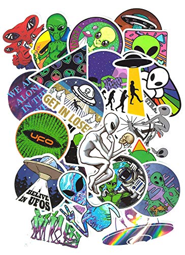 Top Aufkleber ! Set von 50 Ausländer Aufkleber - Aliens - Premium Qualität - Vinyls Stickers Nicht Vulgär - Anpassung Laptop, Gepäck, Motorrad, Fahrrad, Scrapbooking von SET PRODUCTS