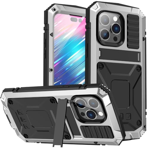 360 Anti-Fall-Metallabdeckung aus gehärtetem Glas für iPhone 16 15 14 13 12 11 Pro Max 14 15 16 Plus wasserdichte Hülle zum kabellosen Laden, Silber, für iPhone 16 Pro Max 360 Anti-Fall-Metallabdeckung aus gehärtetem Glas für iPhone 16 15 14 13 12 11 Pro Max 14 15 16 Plus wasserdichte Hülle zum kabellosen Laden, Silber, für iPhone 16 Pro Max von SETNGB