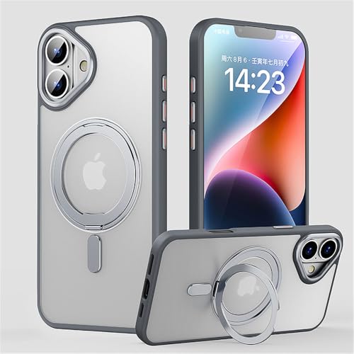 SETNGB 360° drehbare Halterung, magnetische Handyhülle für iPhone 16 15 14 Plus 16 15 14 13 12 11 Pro Max, kabellose Ladehülle, stoßfeste Hülle, Mattgrau, für iPhone 14 SETNGB 360° drehbare Halterung, magnetische Handyhülle für iPhone 16 15 14 Plus 16 15 14 13 12 11 Pro Max, kabellose Ladehülle, stoßfeste Hülle, Mattgrau, für iPhone 14 von SETNGB