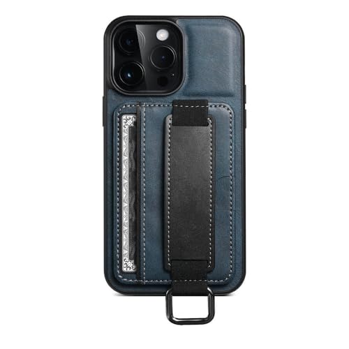 SETNGB Armband-Karten-Leder-Handyhülle für iPhone 11 12 13 14 15 16 Pro Max 14 15 16 Plus Stoßfeste Schutzhülle, Blau, Für iPhone 15 SETNGB Armband-Karten-Leder-Handyhülle für iPhone 11 12 13 14 15 16 Pro Max 14 15 16 Plus Stoßfeste Schutzhülle, Blau, Für iPhone 15 von SETNGB