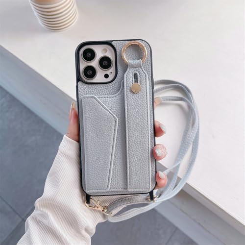 SETNGB Crossbody-Schultergurt-Armband-Kartenetui für iPhone 11 12 13 14 15 16 Pro Max 14 15 16 Plus stoßfeste Schutzhülle, Blau, Grau, Für iPhone 15 Pro SETNGB Crossbody-Schultergurt-Armband-Kartenetui für iPhone 11 12 13 14 15 16 Pro Max 14 15 16 Plus stoßfeste Schutzhülle, Blau, Grau, Für iPhone 15 Pro von SETNGB