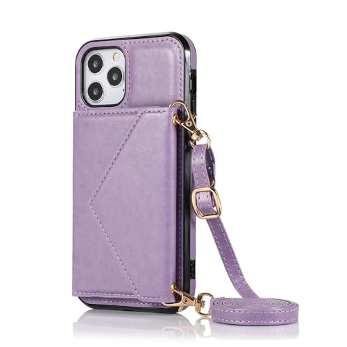 SETNGB Dreieckige Crossbody-Lederhülle mit Lanyard-Karte für iPhone 11 12 13 14 15 16 Pro Max 14 15 16 Plus stoßfeste Schutzhülle, Lila, Für iPhone 13 SETNGB Dreieckige Crossbody-Lederhülle mit Lanyard-Karte für iPhone 11 12 13 14 15 16 Pro Max 14 15 16 Plus stoßfeste Schutzhülle, Lila, Für iPhone 13 von SETNGB