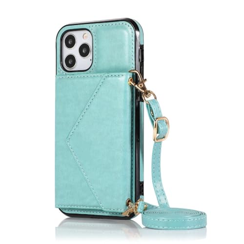 SETNGB Dreieckige Crossbody-Lederhülle mit Lanyard-Karte für iPhone 11 12 13 14 15 16 Pro Max 14 15 16 Plus stoßfeste Schutzhülle, Mintgrün, Für iPhone 15 Pro SETNGB Dreieckige Crossbody-Lederhülle mit Lanyard-Karte für iPhone 11 12 13 14 15 16 Pro Max 14 15 16 Plus stoßfeste Schutzhülle, Mintgrün, Für iPhone 15 Pro von SETNGB