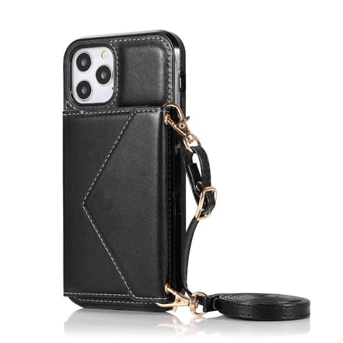 SETNGB Dreieckige Crossbody-Lederhülle mit Lanyard-Karte für iPhone 11 12 13 14 15 16 Pro Max 14 15 16 Plus stoßfeste Schutzhülle, Schwarz, Für iPhone 14 Plus SETNGB Dreieckige Crossbody-Lederhülle mit Lanyard-Karte für iPhone 11 12 13 14 15 16 Pro Max 14 15 16 Plus stoßfeste Schutzhülle, Schwarz, Für iPhone 14 Plus von SETNGB