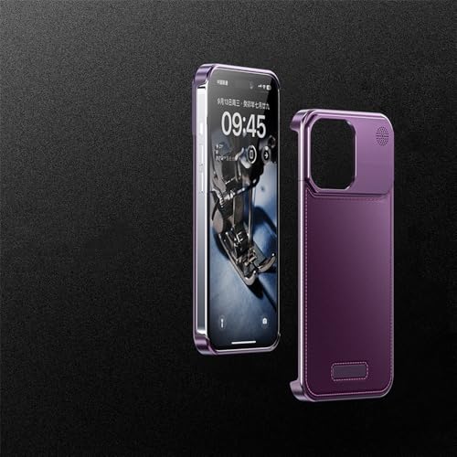 SETNGB Duftende Handyhülle aus Leder und Aluminium für iPhone 13 14 15 16 Pro Max, stoßfeste Schutzhülle, Lila, für iPhone 13 Pro Max SETNGB Duftende Handyhülle aus Leder und Aluminium für iPhone 13 14 15 16 Pro Max, stoßfeste Schutzhülle, Lila, für iPhone 13 Pro Max von SETNGB