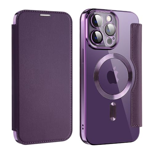 SETNGB Flip Slot Card Wallet Magnetische Handyhülle für iPhone 11 12 13 14 15 16 Pro Max 14 15 16 Plus Matte durchscheinende stoßfeste Hülle, Lila, für iPhone 11 Pro Max SETNGB Flip Slot Card Wallet Magnetische Handyhülle für iPhone 11 12 13 14 15 16 Pro Max 14 15 16 Plus Matte durchscheinende stoßfeste Hülle, Lila, für iPhone 11 Pro Max von SETNGB