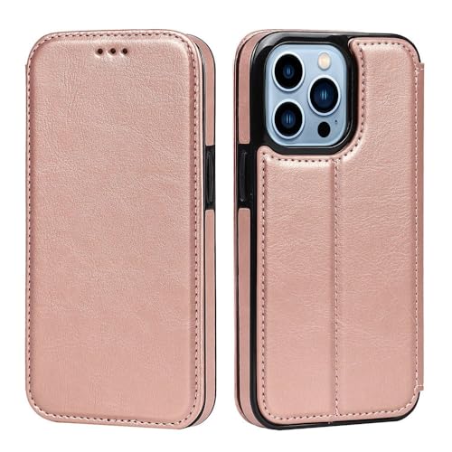 SETNGB Leder Flip Card Slot Soft Edge Handyhülle passend für iPhone 11 12 13 14 15 16 Pro Max 14 15 16 Plus Stoßfeste Schutzhülle, Roségold, für iPhone 11 SETNGB Leder Flip Card Slot Soft Edge Handyhülle passend für iPhone 11 12 13 14 15 16 Pro Max 14 15 16 Plus Stoßfeste Schutzhülle, Roségold, für iPhone 11 von SETNGB