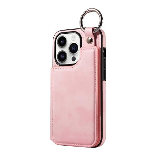 SETNGB Litchi PU-Leder-Kartenhalter-Handyhülle für iPhone 11 12 13 14 15 16 Pro Max 14 15 16 Plus Stoßfeste Schutzhülle, Pink, für iPhone 15 Plus SETNGB Litchi PU-Leder-Kartenhalter-Handyhülle für iPhone 11 12 13 14 15 16 Pro Max 14 15 16 Plus Stoßfeste Schutzhülle, Pink, für iPhone 15 Plus von SETNGB