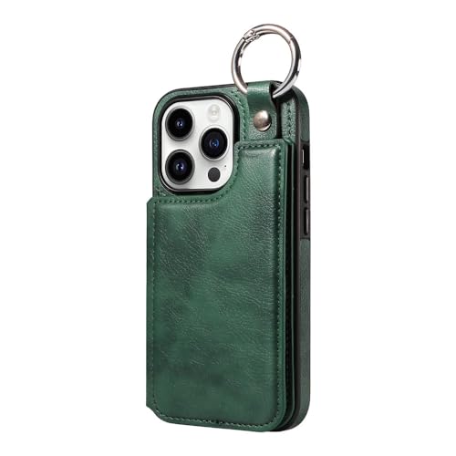 SETNGB Litchi PU-Leder-Kartenhalter-Handyhülle für iPhone 11 12 13 14 15 16 Pro Max 14 15 16 Plus Stoßfeste Schutzhülle, grün, für iPhone 16 Pro Max SETNGB Litchi PU-Leder-Kartenhalter-Handyhülle für iPhone 11 12 13 14 15 16 Pro Max 14 15 16 Plus Stoßfeste Schutzhülle, grün, für iPhone 16 Pro Max von SETNGB