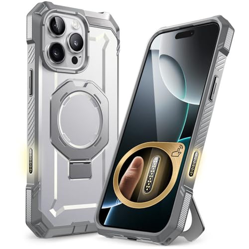 SETNGB Robuste Handyhülle mit magnetischer Halterung für iPhone 16 Pro Max mit Kamerasteuerungs-Aufnahmetaste, kabelloses Laden, Anti-Fall-Schutzhülle, Titangrau, für iPhone 16 Pro Max SETNGB Robuste Handyhülle mit magnetischer Halterung für iPhone 16 Pro Max mit Kamerasteuerungs-Aufnahmetaste, kabelloses Laden, Anti-Fall-Schutzhülle, Titangrau, für iPhone 16 Pro Max von SETNGB
