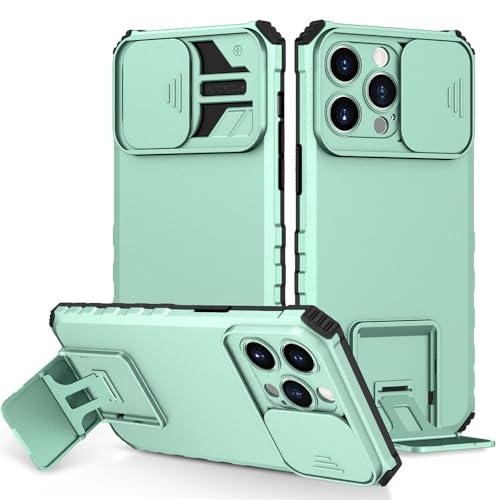 SETNGB Schiebe-Schutzlinsen-Ständerabdeckung für iPhone 16 15 14 13 12 11 Pro Max 14 15 16 Plus Anti-Fall-Schutzhülle, Hellblau, für iPhone 16 Pro Max von SETNGB