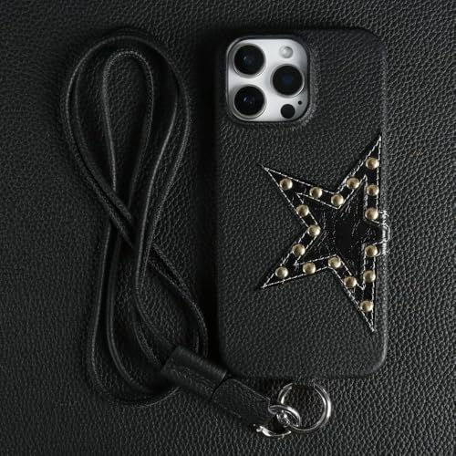 SETNGB Strap Crossbody Lanyard Leder-Telefonhülle für iPhone 16 15 14 13 12 11 Pro Max 14 15 16 Plus Anti-Drop-Schutzhülle, Schwarz, Für iPhone 14 Plus SETNGB Strap Crossbody Lanyard Leder-Telefonhülle für iPhone 16 15 14 13 12 11 Pro Max 14 15 16 Plus Anti-Drop-Schutzhülle, Schwarz, Für iPhone 14 Plus von SETNGB