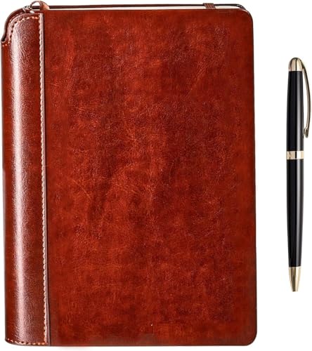 SETTINI® Liniertes Tagebuch - Klassisches Tagebuch zum Schreiben Geschenk-Set - Hardcover Veganes Leder, inklusive Luxus-Stift in einem einzigartigen Stifthalter, 192 Seiten, 15,2 x 21,6 cm von SETTINI