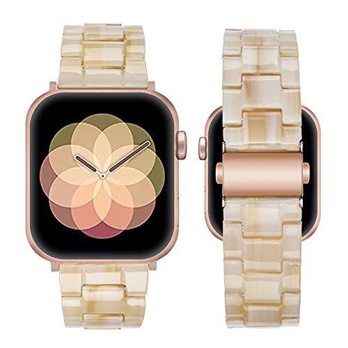 SEURE Kompatibel mit Apple Watch Armband 38mm 40mm 41mm 42mm 44mm 45mm, Damen Herren Buntes Harz Ersatzarmband für Series SE/8/7/6/5/4/3/2/1 von SEURE