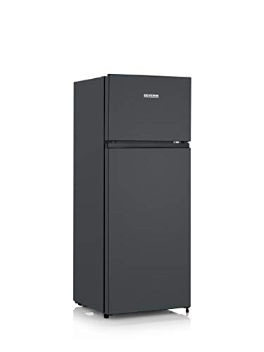 SEVERIN Doppeltür-Kühl-/Gefrierschrank, inkl. moderner LED Beleuchtung, 2 x höhenverstellbare Abstellflächen, große Veggiebox, extrem leise - 40 dB, 197 L Nutzinhalt, schwarz, DT 8762 SEVERIN Doppeltür-Kühl-/Gefrierschrank, inkl. moderner LED Beleuchtung, 2 x höhenverstellbare Abstellflächen, große Veggiebox, extrem leise - 40 dB, 197 L Nutzinhalt, schwarz, DT 8762 von SEVERIN