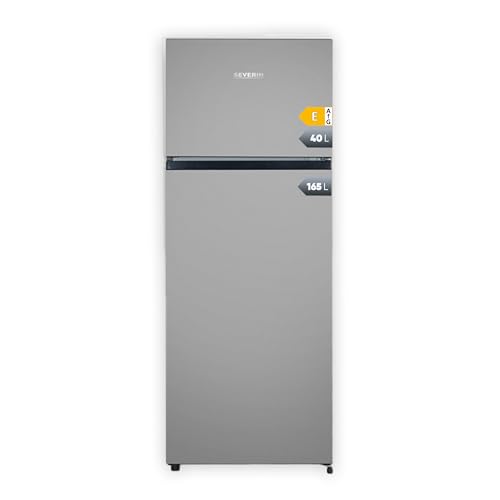 SEVERIN Doppeltür-Kühl-/Gefrierschrank, 2 x höhenverstellbare Abstellflächen, große Veggiebox, extrem leise - 40 dB, 206 L Nutzinhalt, silber, DT 8761 SEVERIN Doppeltür-Kühl-/Gefrierschrank, 2 x höhenverstellbare Abstellflächen, große Veggiebox, extrem leise - 40 dB, 206 L Nutzinhalt, silber, DT 8761 von SEVERIN