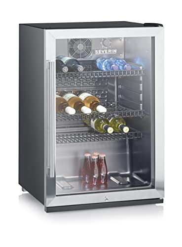 SEVERIN Flaschenkühlschrank, mit integriertem Schloss und integrierter LED-Beleuchtung, 118 L Nutzinhalt, schwarz/silber, FSK 8840 SEVERIN Flaschenkühlschrank, mit integriertem Schloss und integrierter LED-Beleuchtung, 118 L Nutzinhalt, schwarz/silber, FSK 8840 von SEVERIN