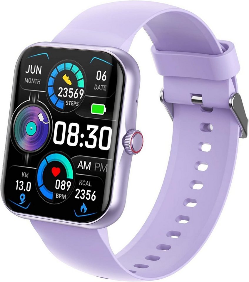 SEVGTAR Smartwatch (1,83 Zoll, Android, iOS), mit Telefonfunktion Fitnessuhr Herzfrequenz,Schlafmonitor,37 Sportmodi von SEVGTAR