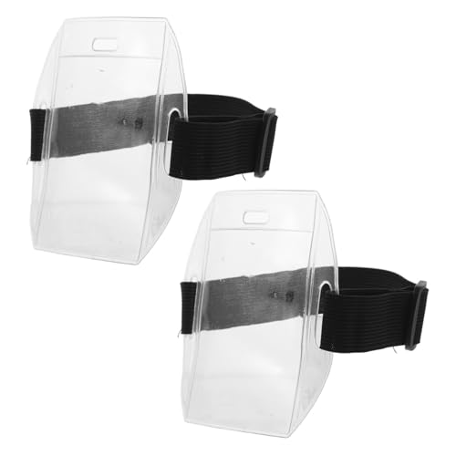 SEWACC 1 Paar Arm-id-kartenhalter Ausweishülle Handgelenk-id-halter Unisex Verstellbares Armband Ausweisarmband Armband-abzeichenhalter Armband-id-halter Ausweisband Transparent Schleife von SEWACC