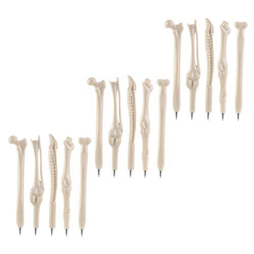 SEWACC 1 Set 15 Stück Knochen Kugelschreiber Kugelschreiberzubehör Kugelschreiber Mate Aufkleber Seltsame Perlen Halloween Große Mengen Halloween Stifte Und Bleistifte von SEWACC