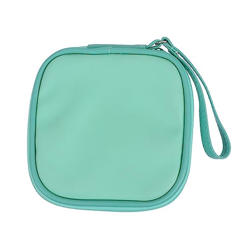 SEWACC 1 Stück Aufbewahrungstasche für Kopfhörer Tasche Elektronik Beutel Elektronik Reisen Fall aufbewahrungssack Storage Pockets totebags Kopfhörertasche Kabel-Organizer-Tasche Pu Green von SEWACC