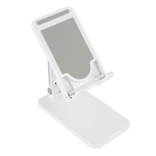 SEWACC 1 Stück Handyhalter Einstellbar Laptop Schwenken Magnetischer Ständer Telefonhalterungsständer Flexibel Falten Ausziehbare Halterung Smartphone Für Schoß Aluminiumlegierung Weiß von SEWACC