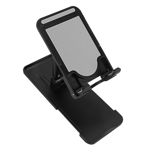 SEWACC 1 Stück handyhalter Telefonhalterungsständer Notizbuch Verstellbarer Telefonständer Laptop gefaltet Handy aufsteller Handy Halter Handyständer tragbarer Telefonständer ABS Black von SEWACC