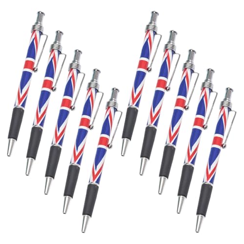SEWACC 10 Stück Kugelschreiber Mit Britischem Flaggenmuster Und Bequemem Griff Zum Unterschreiben Von Bürobedarf Für Zuhause von SEWACC